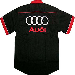 Audi Crew Shirt Black and Red