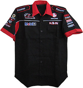 Holden Racing Shirt Black with Red Trim