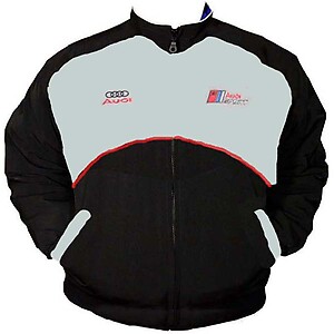 Audi Racing Jacket Light Gray and Black