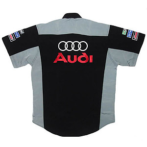 Audi Crew Shirt Black and Light Gray