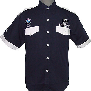 BMW Petronas Crew Shirt Dark Blue and White