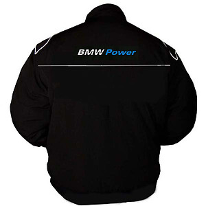 BMW Power Racing Jacket Black with White Piping