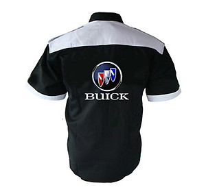 Buick Crew Shirt Black with White