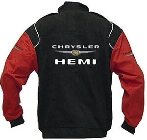 Chrysler Hemi Logo Racing Jacket Black and Red