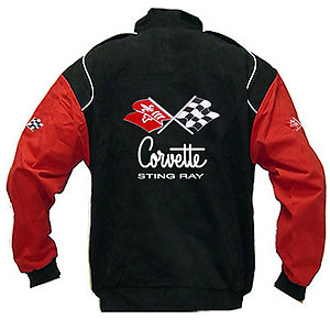 Corvette C2 Stingray Racing Jacket Black and Red