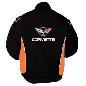 Corvette C5 Racing Jacket Black and Orange