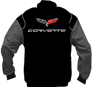 Corvette C6 Racing Jacket Black and Dark Gray