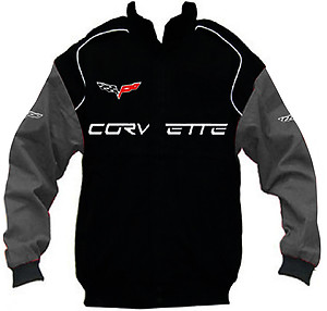 Corvette C6 Racing Jacket Black and Dark Gray