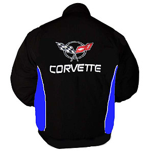 Corvette C5 Racing Jacket Black with Blue