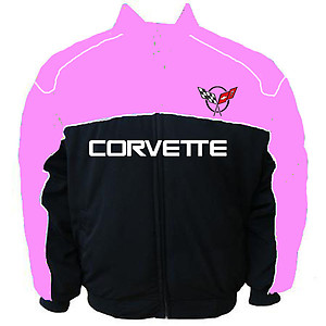 Corvette C5 Racing Jacket Light Pink and Black