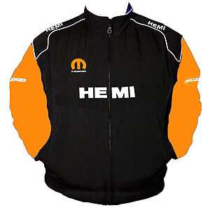 Dodge Hemi Racing Jacket Black and Orange