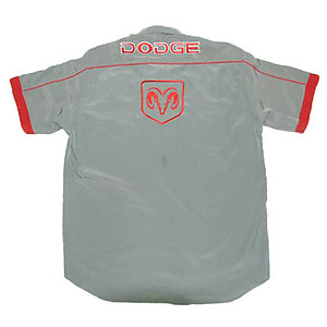 Dodge Crew Shirt Dark Gray and Red