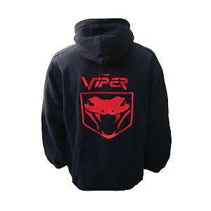 Dodge Viper Hoodie Sweatshirt Black and Red