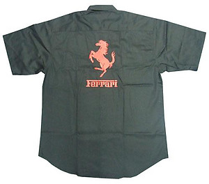 Ferrari Racing Shirt Black Plain