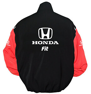 Honda Fit Racing Jacket Black and Red