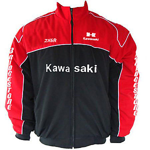 Kawasaki KX6R Motorcycle Jacket Red and Black