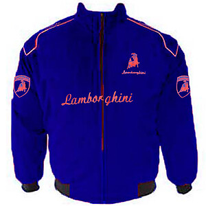 Lamborghini Racing Jacket Blue with Red Piping
