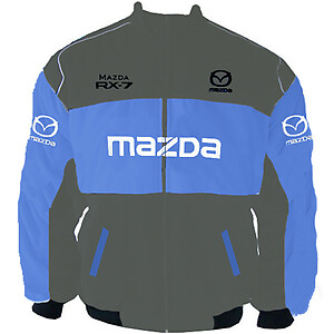 Mazda RX-7 Racing Jacket Dark Gray and Royal Blue