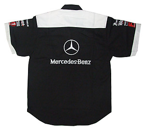 Mercedes Benz West F1 Racing Shirt Black with White Trim