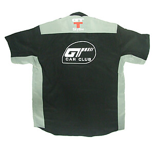 Nissan GTT Skyline Racing Shirt Black and Light Gray