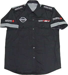 Nissan Nismo Racing Shirt Black with Light Gray Trim