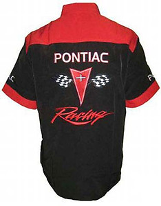 Pontiac Crew Shirt Black with Red