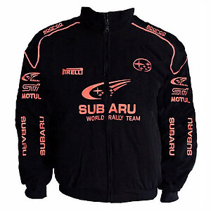 Subaru Jacket Black with Piping