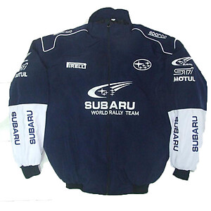 Subaru Jacket Dark Blue, White