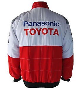 Toyota Panasonic Racing Jacket White and Red with Gray