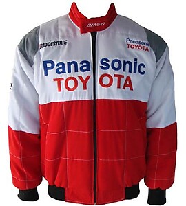 Toyota Panasonic Racing Jacket White and Red with Gray