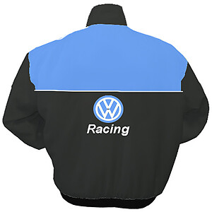 VW Volkswagen Racing Jacket Black and Light Blue