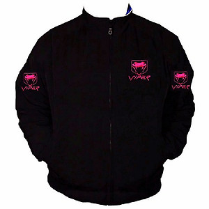 Viper Fangs Racing Jacket Black with Pink Embroidery