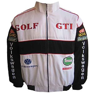 VW Volkswagen Golf GTI Racing Jacket White and Black