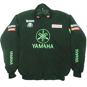 Yamaha Motorcycle Jacket Black and Light Green