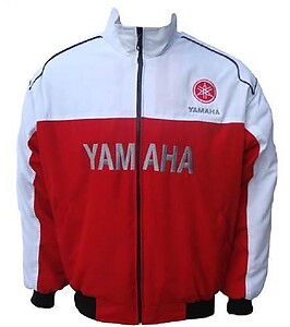 Yamaha Motorcycle Jacket White and Red