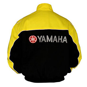 Yamaha R1 Motorcycle Jacket Black and Yellow