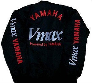 Yamaha VMAX Motorcycle Jacket Black with Red Embroidery
