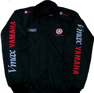Yamaha VMAX Motorcycle Jacket Black with Red Embroidery
