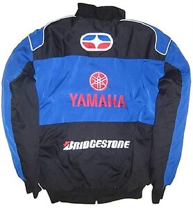 Yamaha YZ Motorcycle Jacket Black and Blue