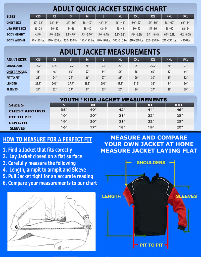 Triumph Clothing Size Chart