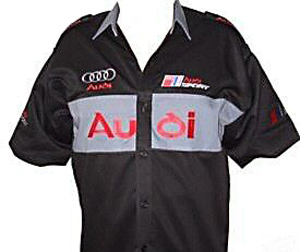 Audi Crew Shirt Black and Gray