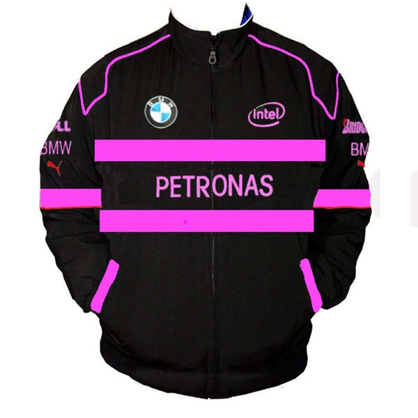 Race Car Jackets  BMW Petronas Racing  Jacket  Black and Pink 