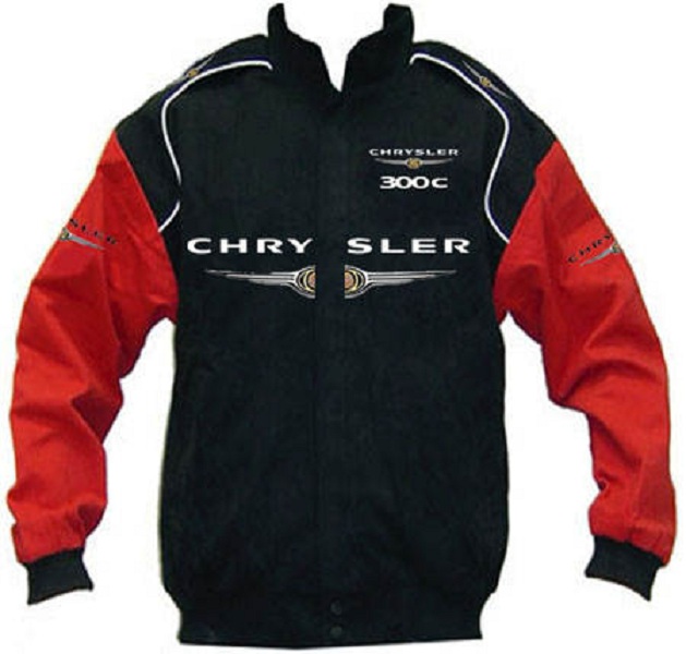 Race Car Jackets. Chrysler 300C Racing Jacket Black and Red