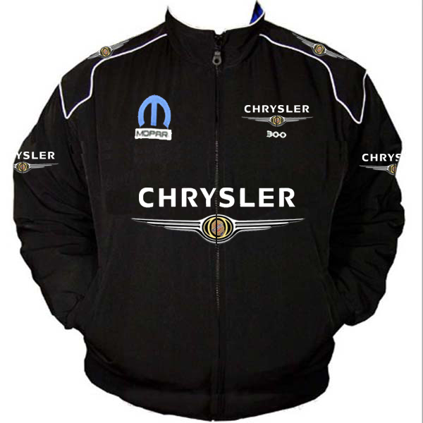 Race Car Jackets. Chrysler Mopar 300 Racing Jacket Black
