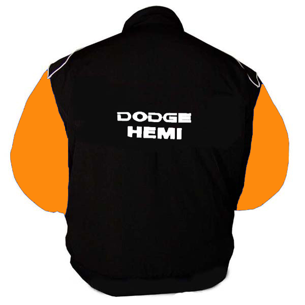 Race Car Jackets. Dodge Hemi Racing Jacket Black and Orange
