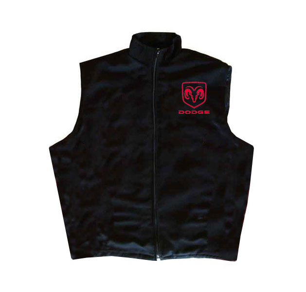 Race Car Jackets. Dodge Vest Black