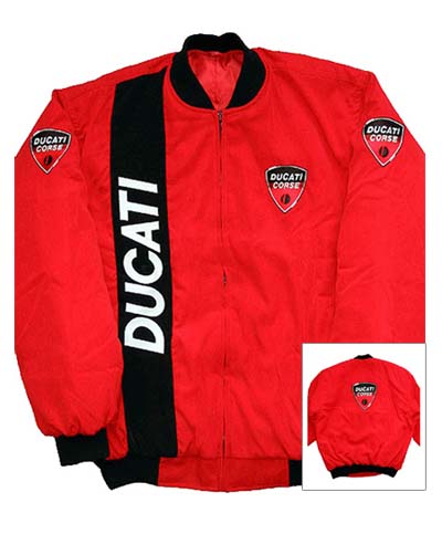 Ducati Corse Jacket Red with Black Trim