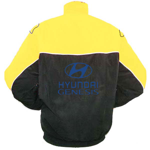 Race Car Jackets. Hyundai Genesis Racing Jacket Yellow and Black