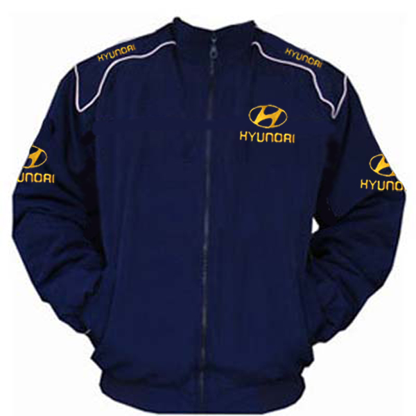 Race Car Jackets. Hyundai Racing Jacket Dark Blue