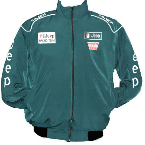 Race Car Jackets. Jeep Racing Jacket Dark Green